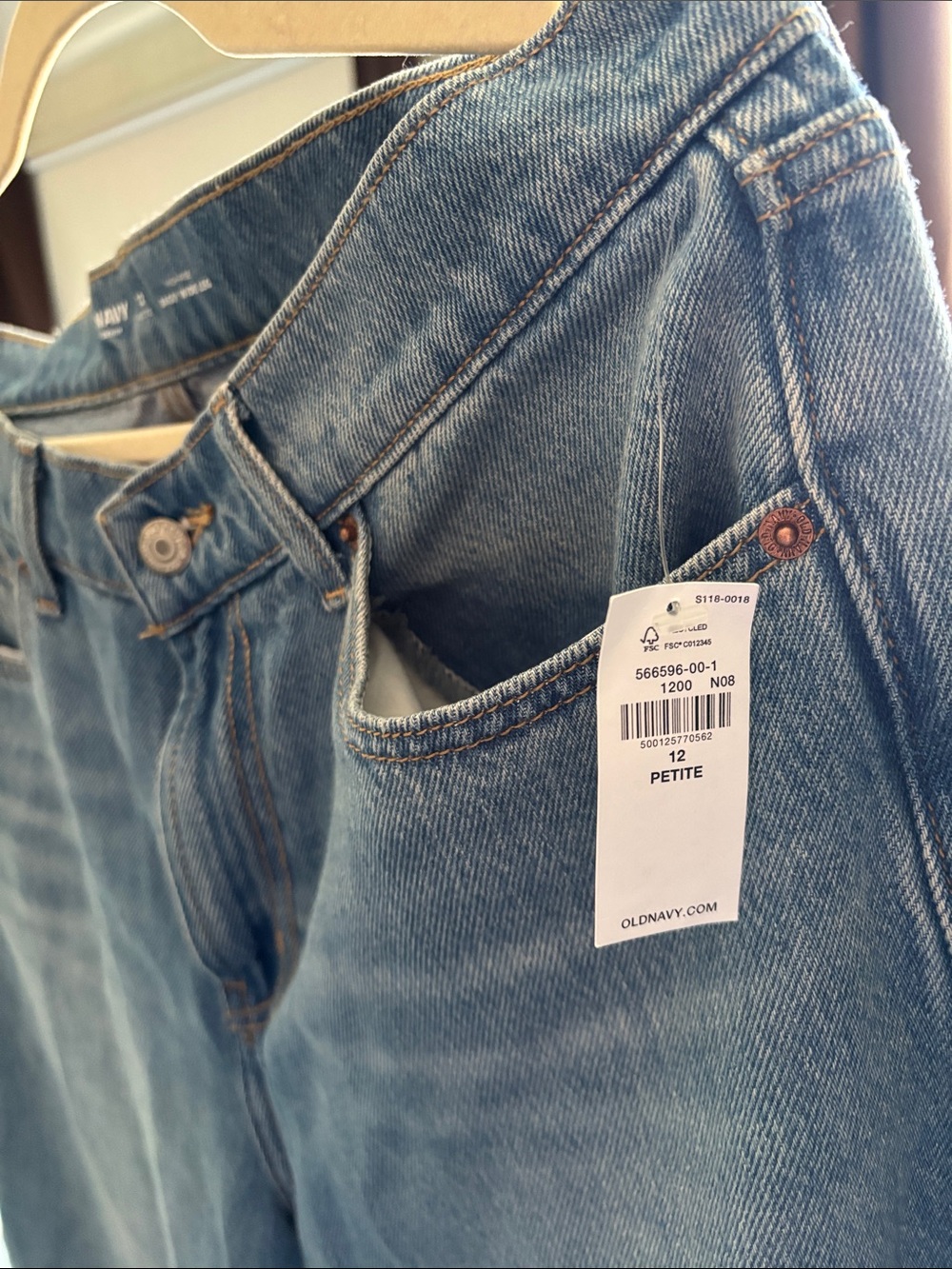 Women’s Blue Wide-Leg Jeans - Classic Denim Fit - Picture 2 of 4